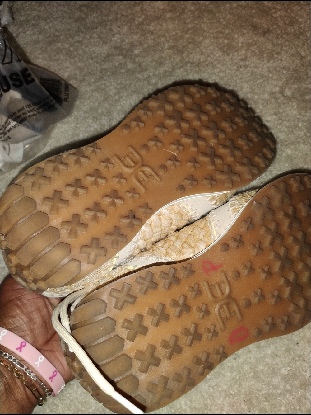 Sam Edelman Raffia-Look Lace-Up Sneakers in Beige and Tan - Picture 7 of 10
